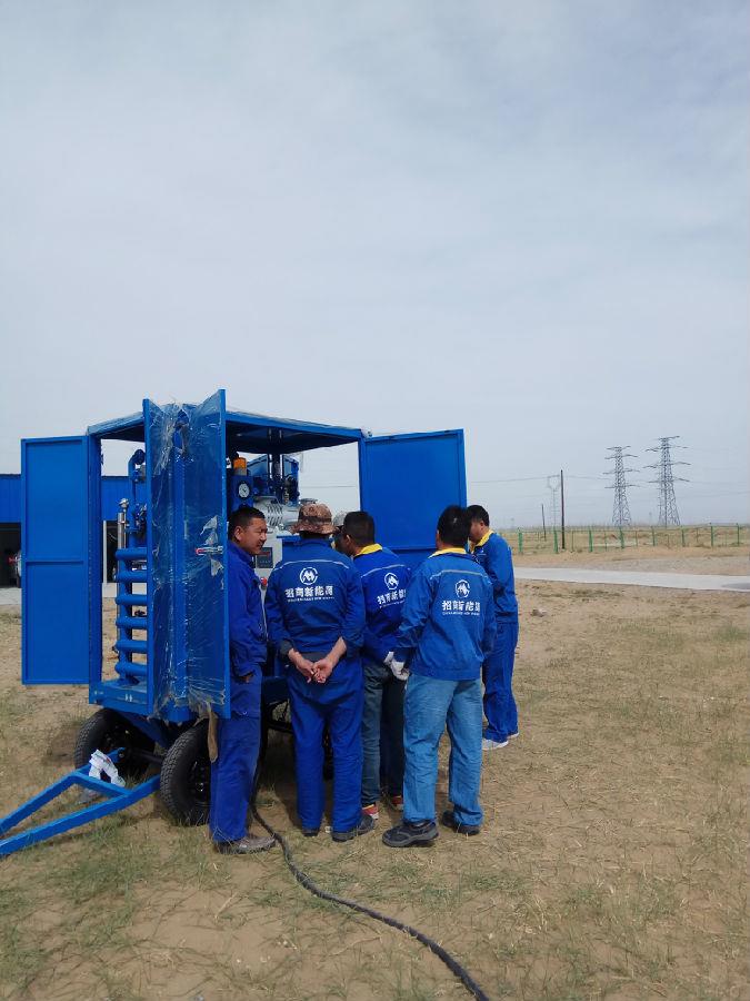 西寧中利騰暉雙級真空濾油車現(xiàn)場調試圖片